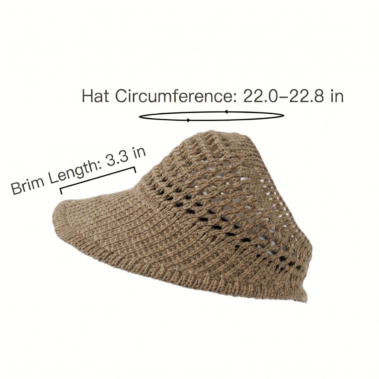 Crochet Bucket Hat Summer Knit Sun Hat Breathable Lightweight Beach Cap