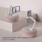 Plush Weighted Phone Stand with Adjustable Folding Holder for Hands-Free Viewing and Device Support