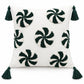 Christmas Peppermint Tufted Tassel Throw Pillow Cover