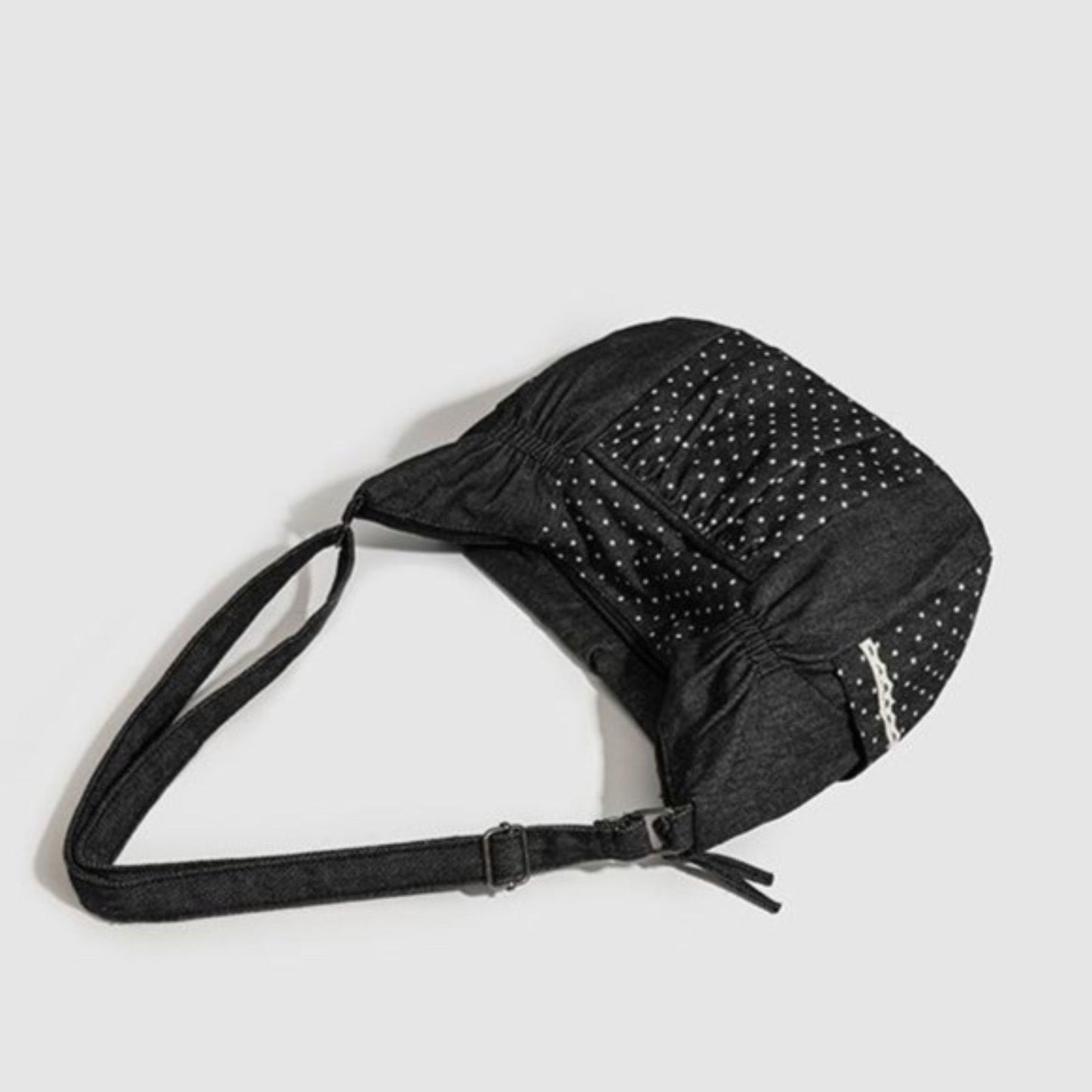 Polka Dot Hobo Shoulder Bag Large Capacity Crossbody Tote for School Work and Travel
