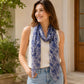 Lightweight Abstract Floral Sheer Long Scarf