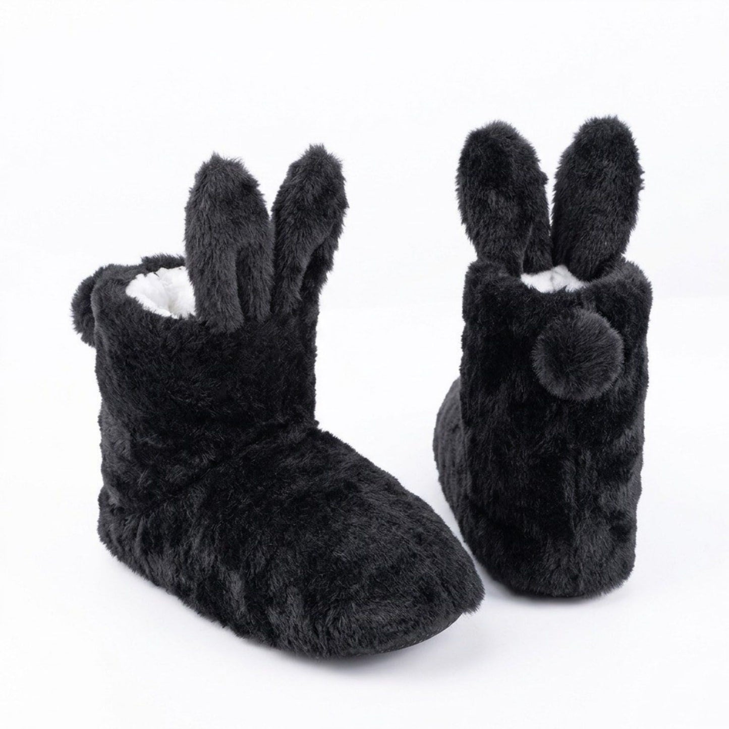 Fuzzy Bunny Slipper Boots