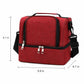 Dual Compartment Insulated Lunch Bag with Adjustable Shoulder Strap