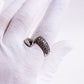 Women's Open Cuff Ring with Crystal Accents - Adjustable Luxury for Daily & Special Occasions