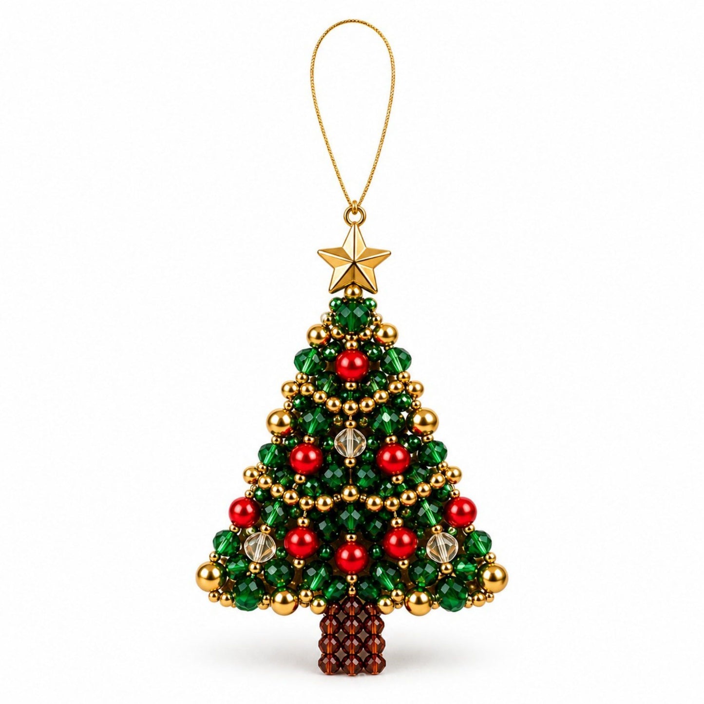 DIY Christmas Tree Beaded Ornament Decor