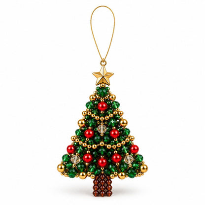 DIY Christmas Tree Beaded Ornament Decor