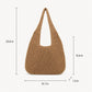 Woven Straw Shoulder Bag - Lightweight Hand-Knit Summer Tote for Beach and Vacation