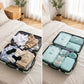 Travel Packing Organizer Set with Mesh Cubes Drawstring Bag Zipper Pouch Lightweight Storage Set