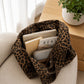 Leopard Print Fabric Tote Bag Soft Shoulder Bag with Magnetic Snap Closure