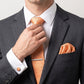 Men's Paisley Floral Tie Gift Set with Matching Pocket Square Cufflinks and Silver Tie Clip