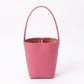 Textured Bucket Shoulder Bag with Long Strap and Soft Structured Silhouette 8.5x6.7x2.5in