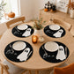 Halloween Ghost Round Placemat Heat Insulation Table Mat Set of 4