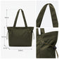 Large Shoulder Tote Bag with Zipper Pockets
