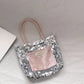 Sequined Mini Handbag Small Square Crossbody Bag for Women