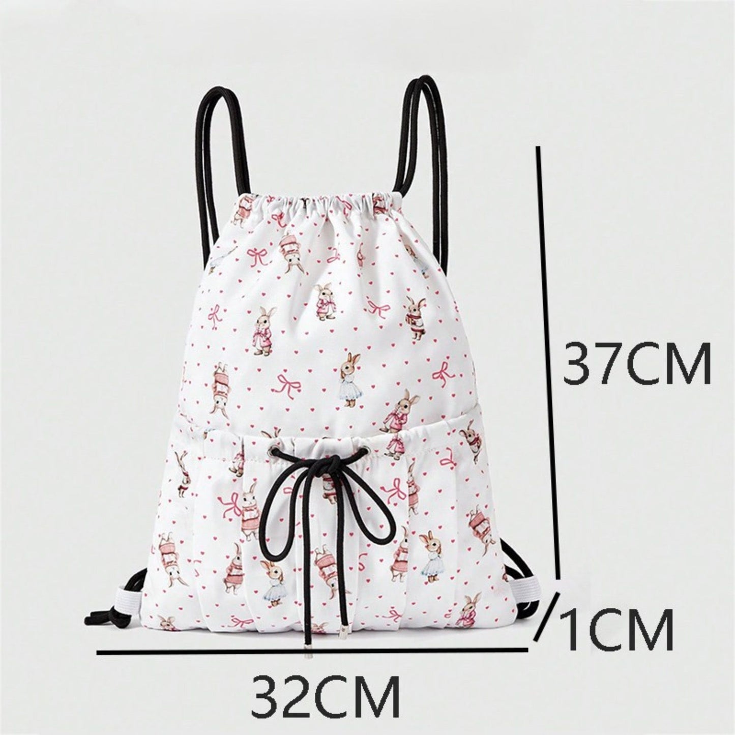 Printed Drawstring Backpack for Women, Large Capacity Lightweight Everyday Bag