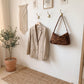 Leopard Print Faux Suede Hobo Shoulder Bag with Zipper Closure
