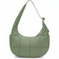 Quilted Hobo Shoulder Bag with Adjustable Strap and Side Pockets 10x4x6.5in