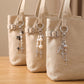 Gothic Rhinestone Cross & Pearl Bag Charm Key Chain 3-Piece Set
