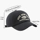 Cotton Baseball Cap with Embroidered Lettering Adjustable Strap Back
