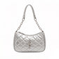 Quilted Shoulder Bag with Chain Strap and Star Accent