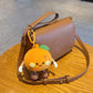 2-Piece Womens Pouch Bag Charm with Hanging Clip and Character Design