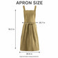 Water Resistant Cross Back Apron with Pockets and Waist Tie