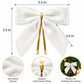 25 Pack Velvet Christmas Bows with Gold Accents for Tree Gift Wrapping Holiday Decor