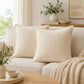Textured Decorative Throw Pillow Cover Piped Edge Accent Cushion for Sofa Bed Chair