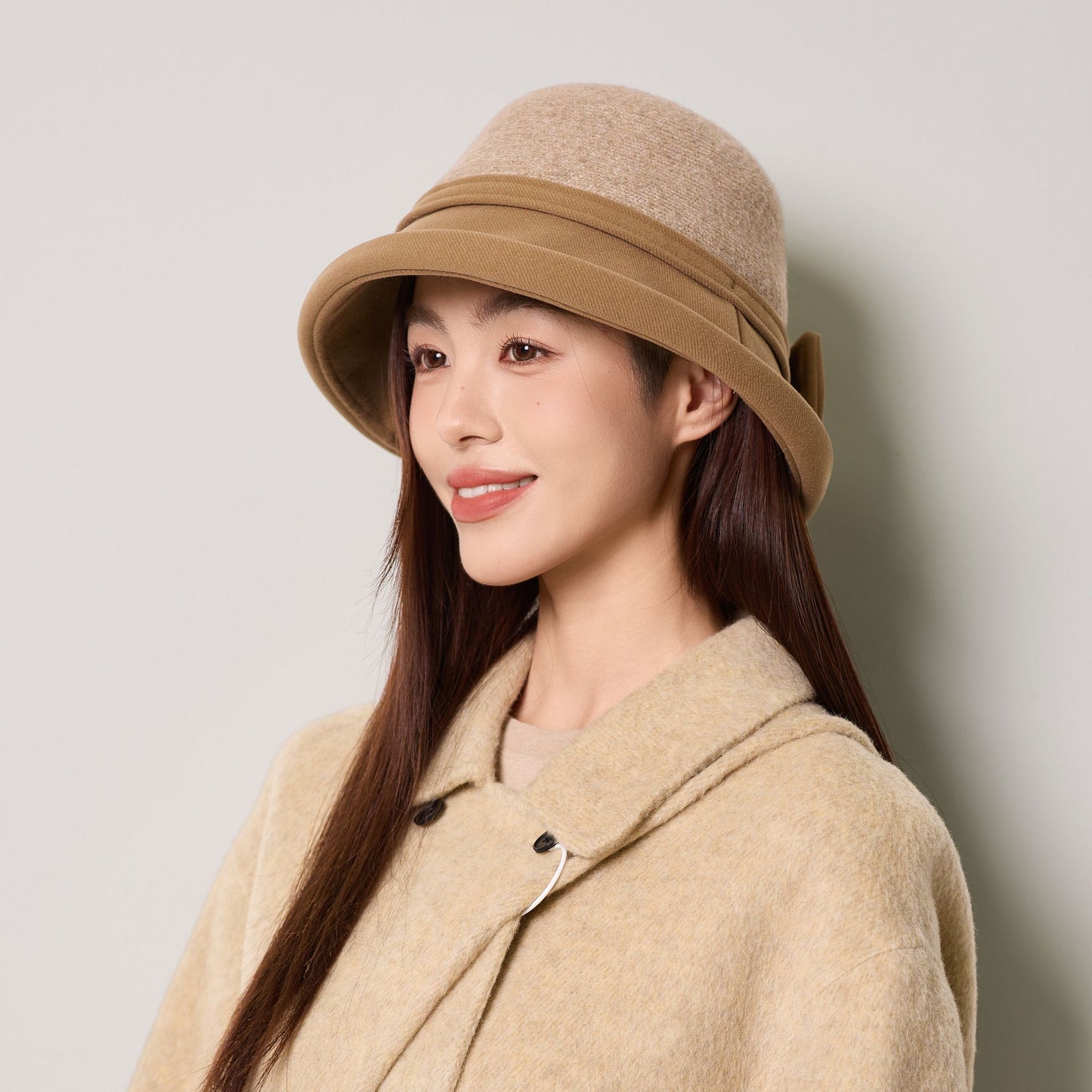 Bow-Accented Cloche Hat