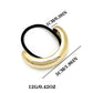 Gold Tone Hair Ties Set 6 Pack Accent Elastic Ponytail Holders Minimalist Hair Accessories
