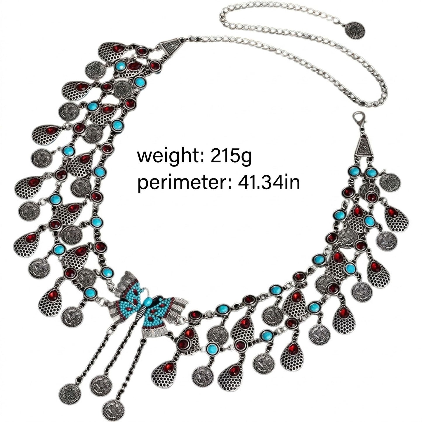 Tassel Metal Waist Chain Adjustable Layered Body Belt Statement Waist Jewelry