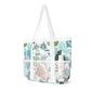 Printed Beach Tote Bag with Mesh Pockets and Shoulder Handles