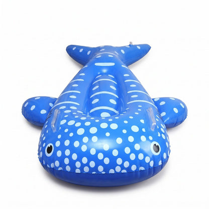 Whale Shark Inflatable Pool Float Lounger with Handles Durable PVC Large Swim Float for Pool Beach Lake 63x29.5in