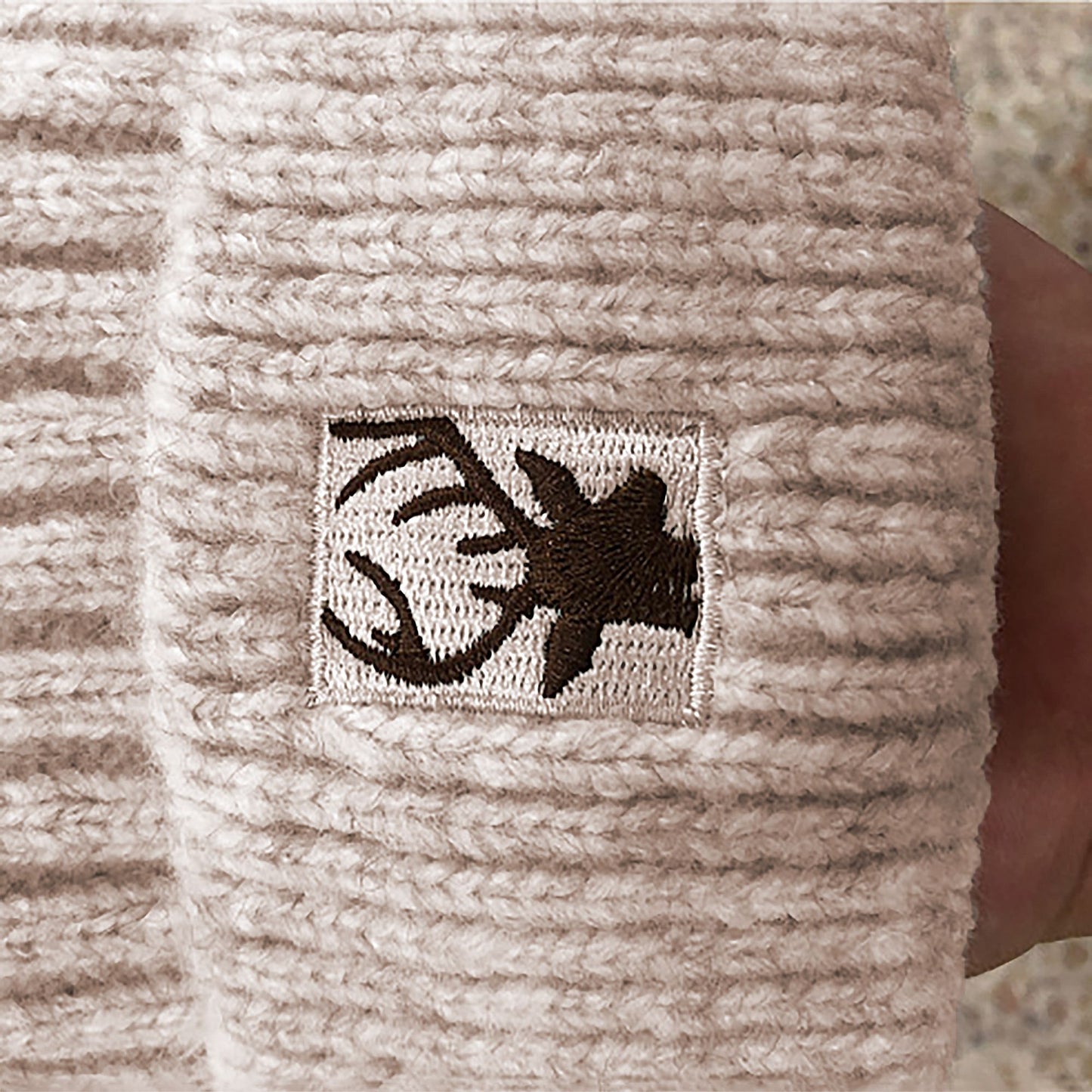 Knit Beanie with Reindeer Antlers - Festive Winter Hat
