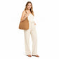 Crochet Tote Bag Lightweight Shoulder Bag with Openwork Knit Texture