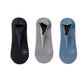 Men's No-Show Mesh Socks with Non-Slip Silicone Heel Grip and Breathable Low-Cut Design 3-Pack