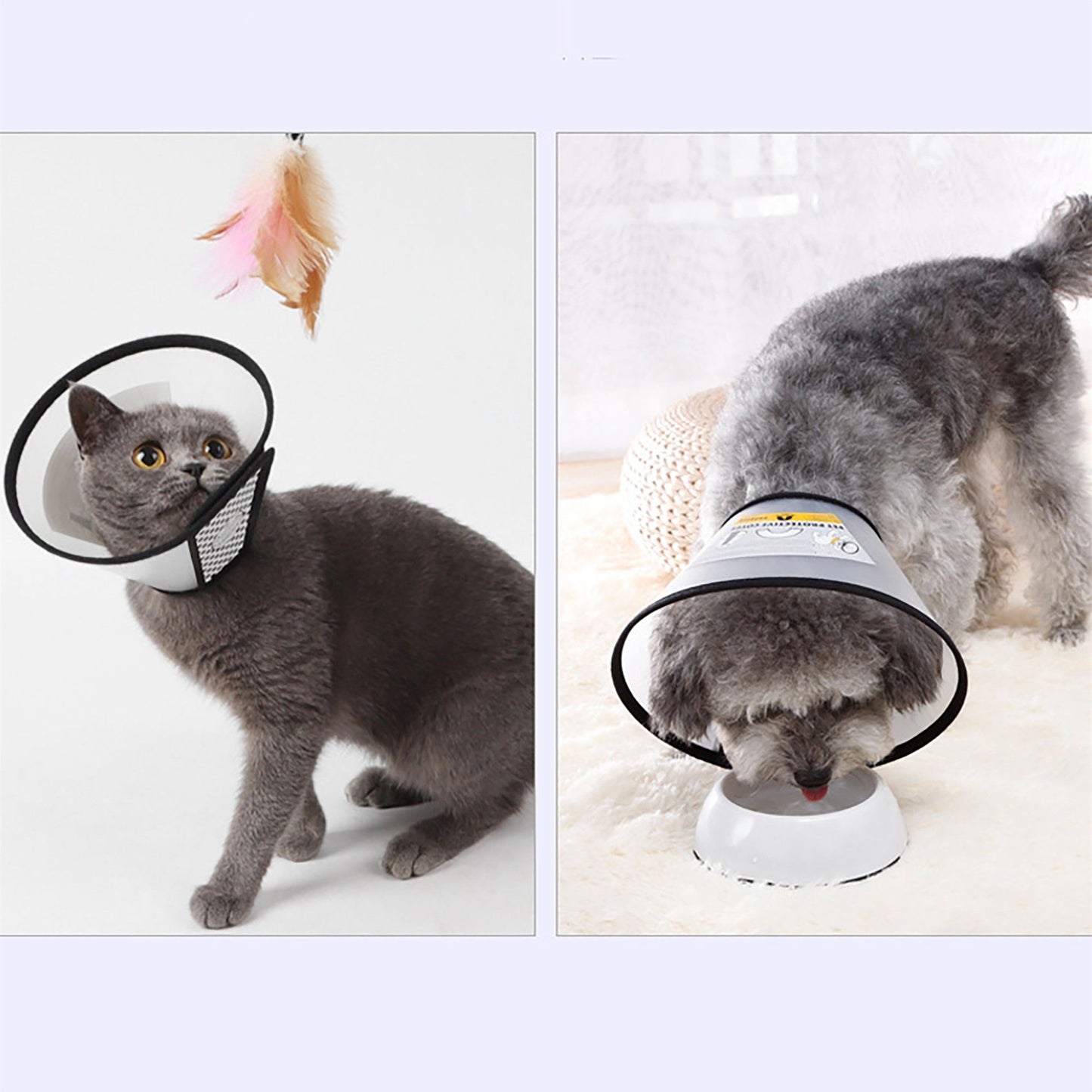 Pet Recovery Cone Collar Adjustable Elizabethan Collar for Dogs and Cats Anti-Lick Guard