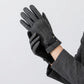 Plaid Winter Gloves with Wrist Strap and Full Finger Design