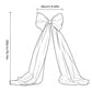 Large Sheer Christmas Tree Bow with Long Ribbon Tails