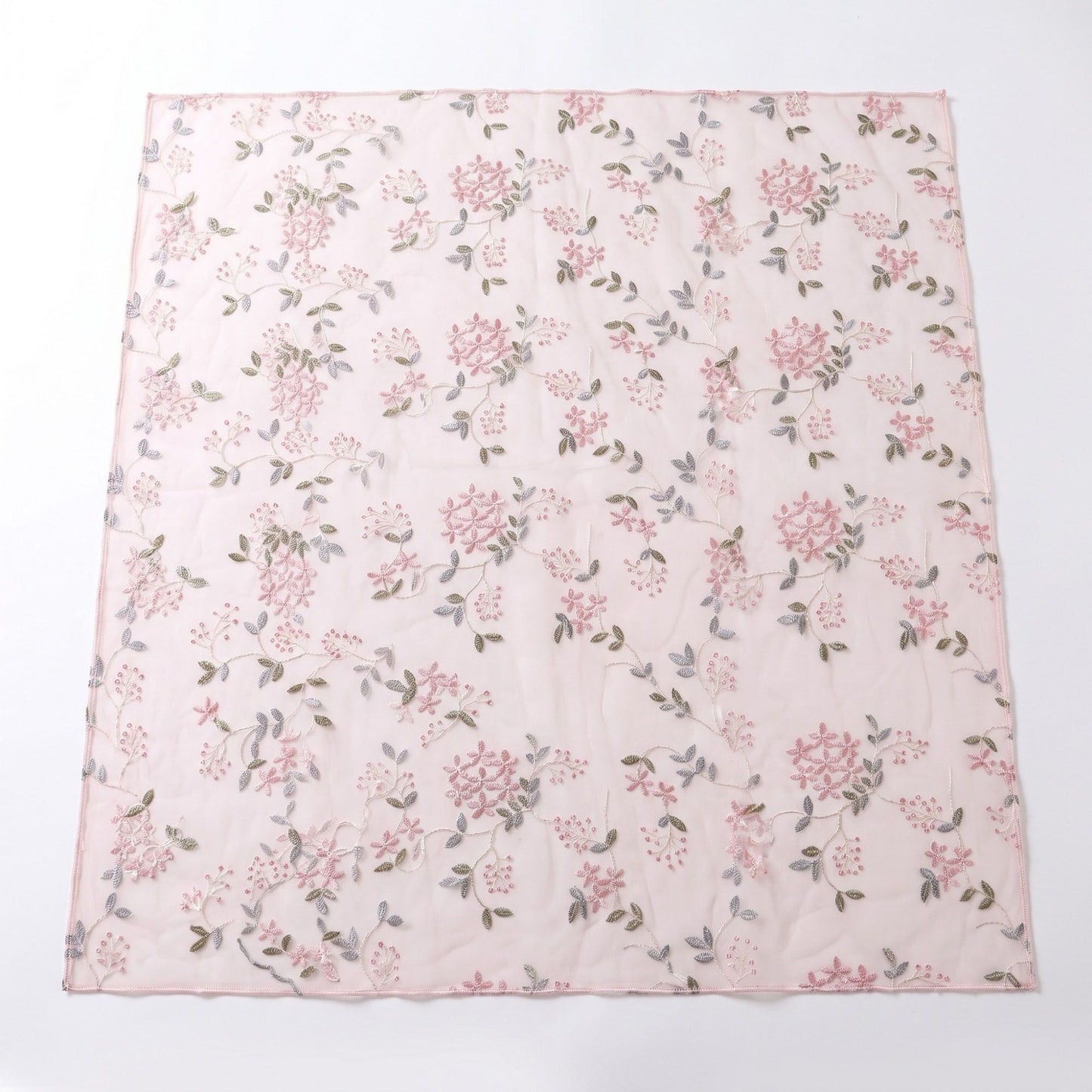 Sheer Floral Embroidered Rectangular Tablecloth 59.1x39.4in