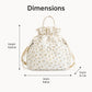 Insulated Drawstring Lunch Bag with Pockets, Top Handles and Shoulder Strap
