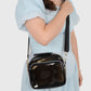 Trendy Clear Transparent Women's Shoulder Bag with Iridescent Trim
