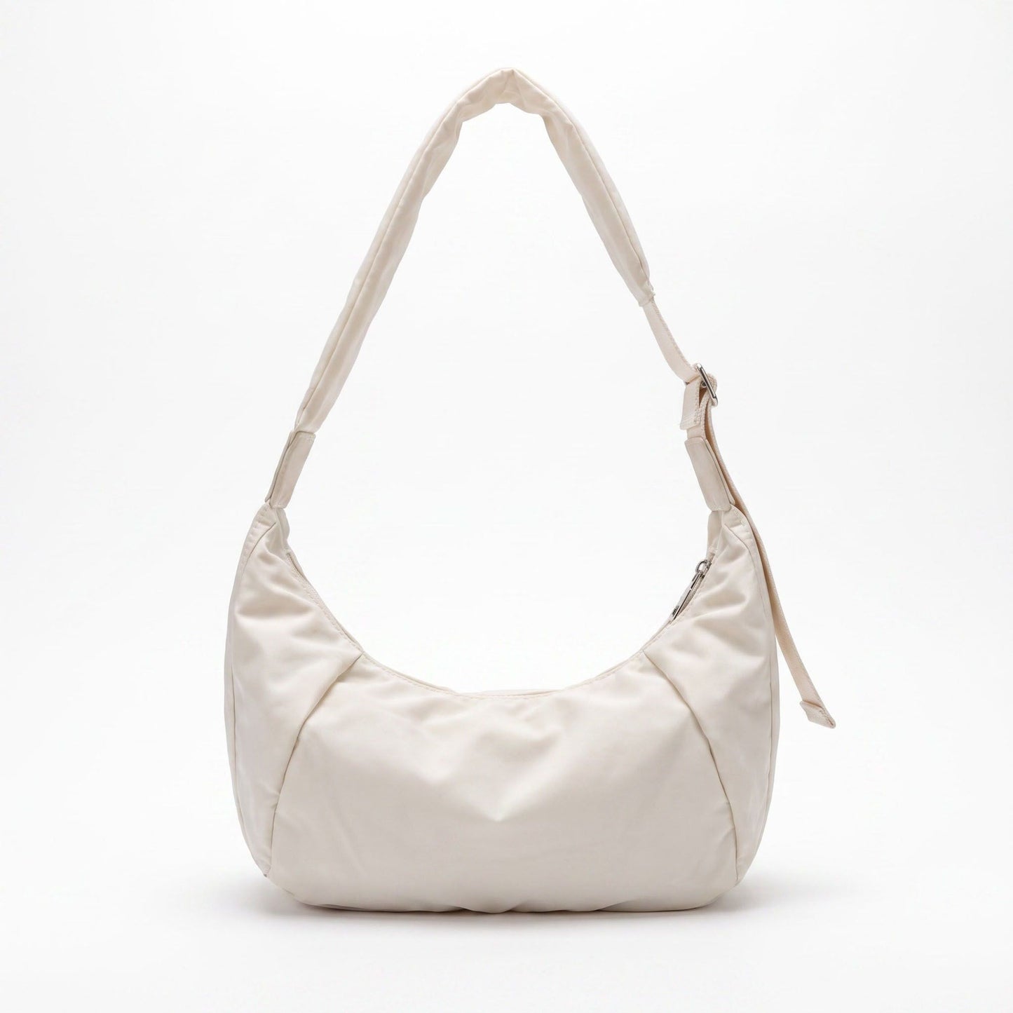 Oversized Crescent Sling Bag with Wide Adjustable Strap and Top Zipper 17.5x10x6.5in