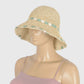 Floral - Embellished Crochet Straw Sun Hat