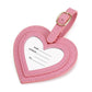 2 Pack Heart Shaped Luggage Tags with Buckle Straps