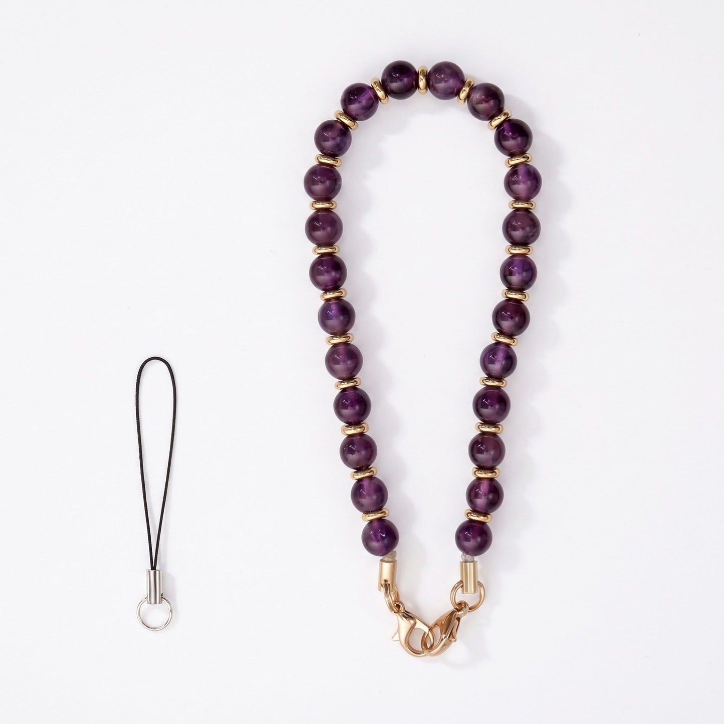 Beaded Wrist Strap with Clasps for Phones and Bags