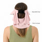 Magnetic Detachable Face Cover Visor Hat with Wide Brim and Neck Coverage