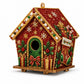 DIY Pearl Art Christmas Birdhouse Craft Kit with 3D Holiday Design