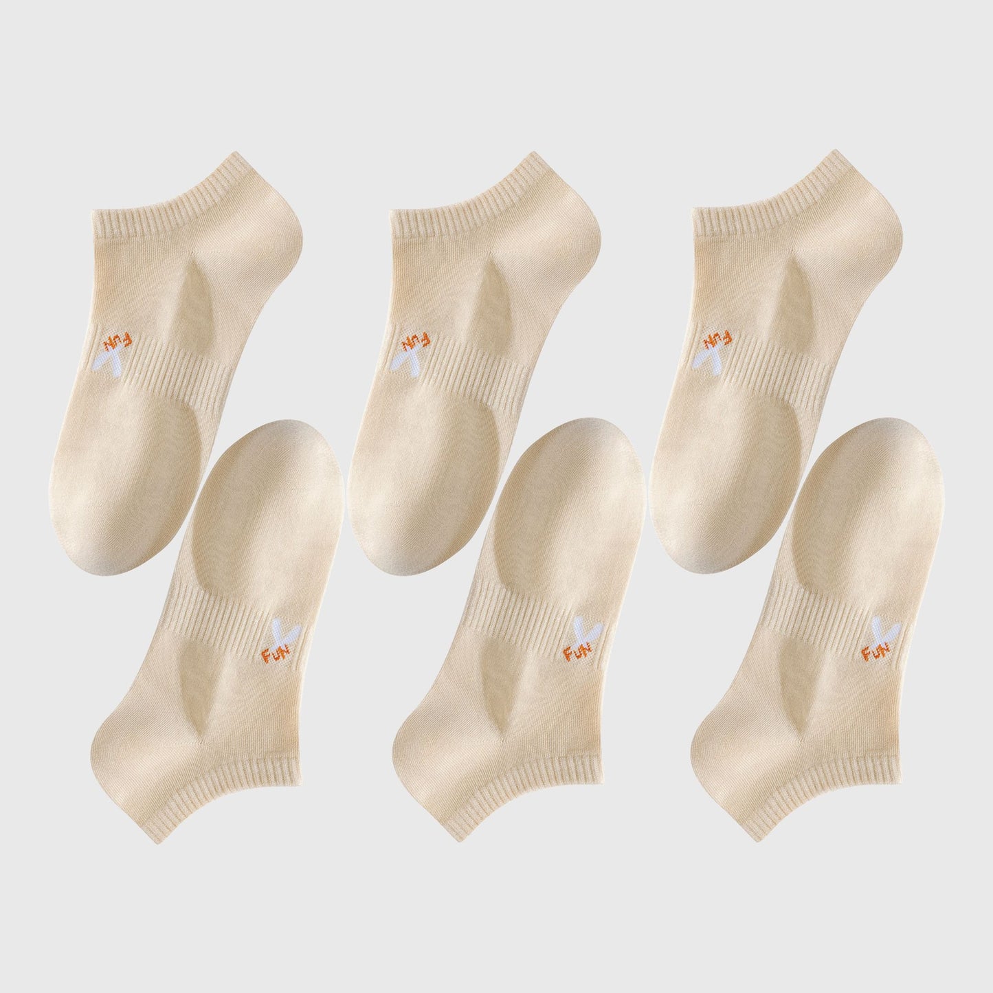 No-Show Socks with FUN Letters 6Pk