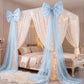 Large Sheer Christmas Tree Bow with Long Ribbon Tails